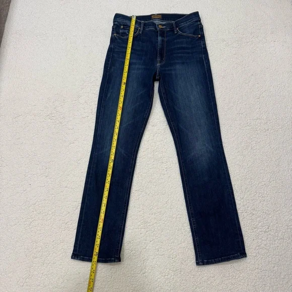 Mother Mid Rise Dazzler Ankle Straight Leg Wash Teaming Up Size 27 $248 - Picture 4 of 11